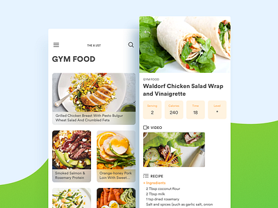 Daily Ui 40 | Recipe app challenge daily ui food menu mobile recipe ui