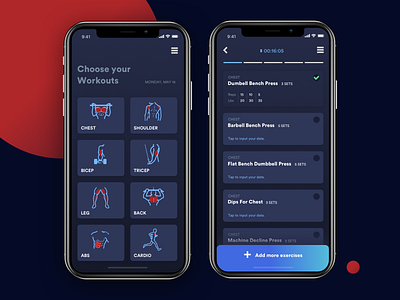 Daily UI 41 | Workout Tracker challenge daily ui dark mode fitness gym log ui work out