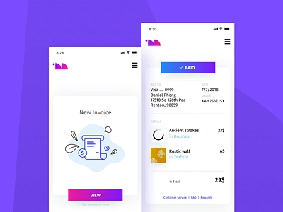 Daily Ui 46 | Invoice bill challenge daily ui illustration invoice mobile receipt ui