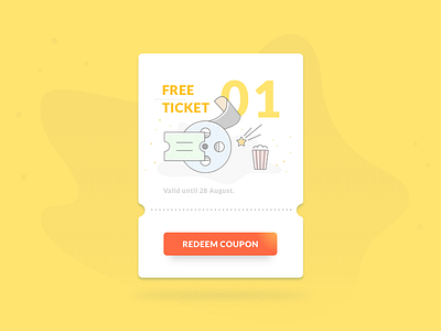 Daily Ui 61 | Redeem Coupon challenge coupon daily ui illustration movie redeem coupon ticket ui
