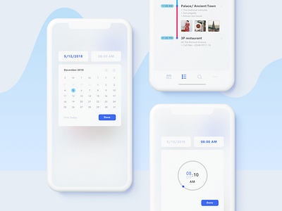 Daily ui 80: Date Picker app challenge daily date design flat ios minimal mobile picker set time ui ui ux