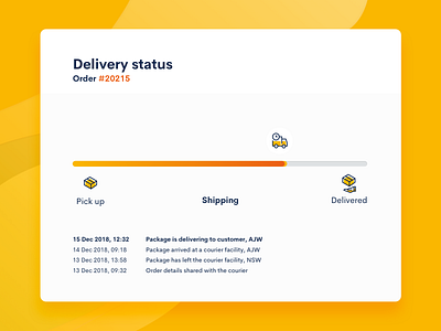 Daily UI 86: Delivery status