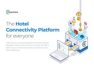 Logo and Key Visual for the Hotel Connectivity Platform hero banner hero image keyvisual logo