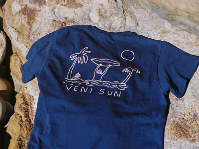 Veni Sun apparel graphic band tee graphic beach brand brand identity brand system branding design graphic design illustration product graphic surf surf aesthetic surf brand surfer