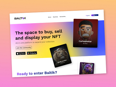 Baltik | Website design nft nfts ui ui design ux web3 website