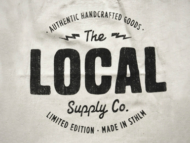 The Local Supply Co logo logotype retro screen print typography