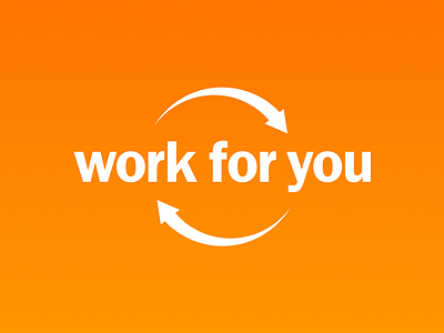 Work for you Logotype branding corporate design identity logo logotype orange stationery typography