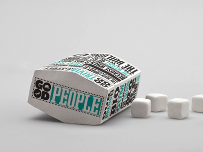 Good People Gum branding packaging retro typography