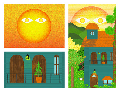 Por do sol em Minas Gerais// Sunshine in Minas Gerais brazil country home illustration sun sunshine