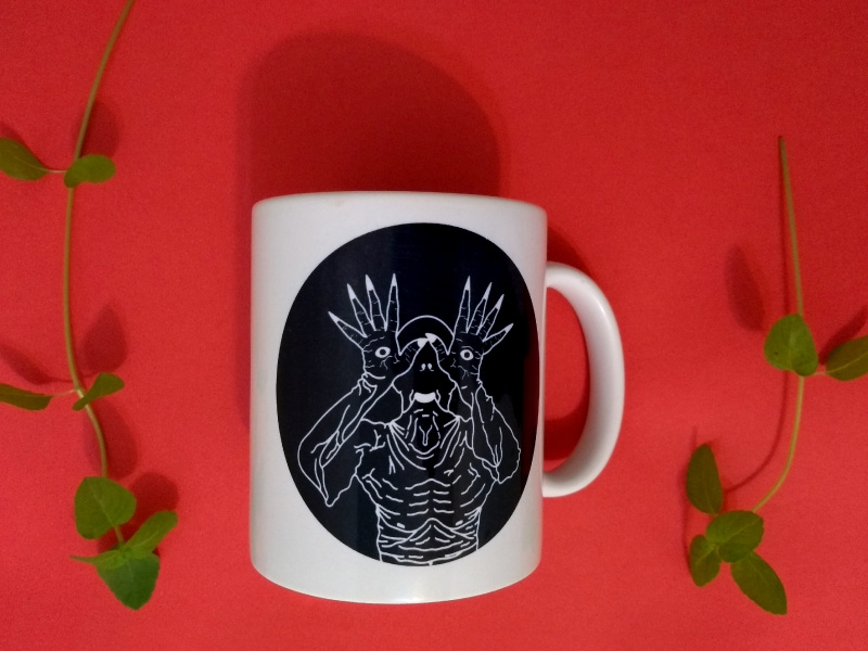 PALE #02 mug squeegee serigraphy silk screen print print graphics vector illustration