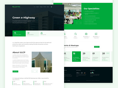 UL Cyberpart - web corporate green it park product design ui ux web design webdesign