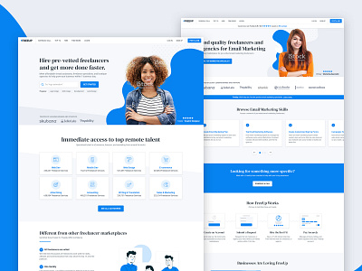 FreeUp Freelancer marketplace freelancer hire hire freelancer homepage design homepagedesign marketplace website design