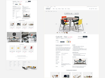 StudioNovo -Product page- design ecommerce ecommerce design furniture homepage homepage design interior interiors living office online shop online shopping online store product page product page design web design webdesign website website design wellness