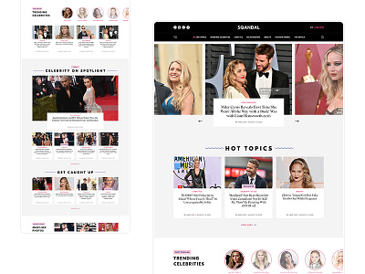 Sqandal blog blog design blogging celebrities celebrity design homepage homepage design hot topics stories web design webdesign website website design