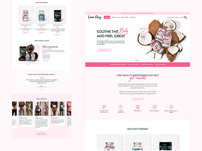 Lean Envy design ecommerce ecommerce design homepage homepage design landingpage web design webdesign website website design