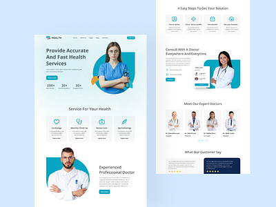 Medical Landing Page canada care health health care hospetal hospetal landing landing landing page medical medical landing page medical student medicare ui uiux uiuxdesign ux web web design website wecare