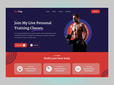 Fitness Web Header body body fit fit fitness fitness header fitness landing page graphic design gym gym header gym landing page healthy men gym ui uiux uiux design ux webdesign website world world gym