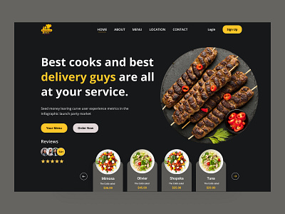 Food Restaurant Website Design UI best food delivery food food delivery food landing page food website foods foody healthy food landing page restaurant restaurant landing page restaurant website restaurants ui uiux uiux design ux webdesign website