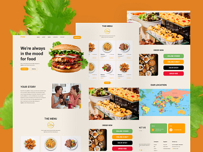 Restaurant, food Web Landing Page