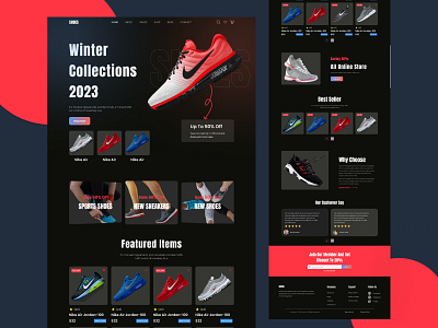 E-commerce website adobe xd design e commerce e commerce website figma graphic design inner page landing page mobile app shoes shoes website ui ui design uiux uiux design user interface ux web design web site design website