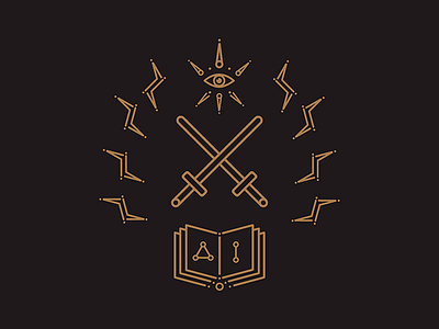All-seeing eye coat of arms alchemical all seeing eye book coat lightning swords