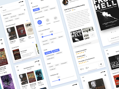 Bookstore adobe XD app prototype