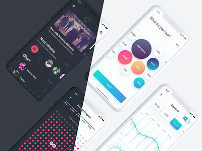 Aura Music Service UI Kit adobe app eq ios music track ui kit xd