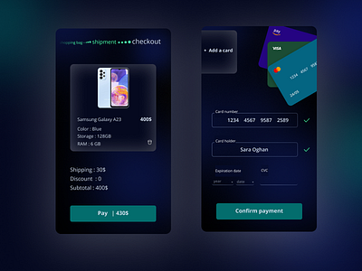 Credit Card Checkout ui uidesign uxdesign