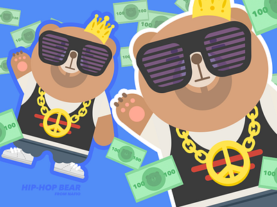 hip-hop bear icon