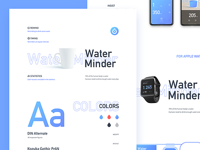 Water Minder-Redesign app interface ui