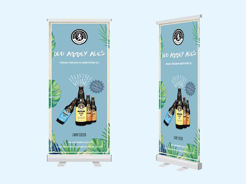 Old Abbey Ales Roll Up Banner Design By Syrena Liu On Dribbble