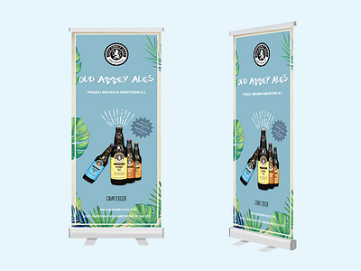 Old Abbey Ales | Roll-up Banner Design beer branding design promotional design simple design vancouver vancouver brand