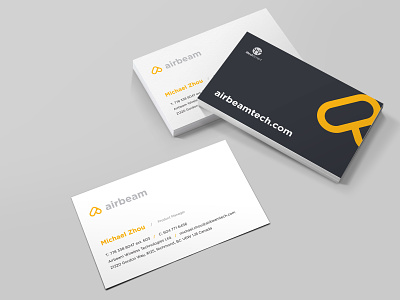 Airbeam | Business Card Design branding business card design graphicdesign namecard simple design technology company vancouver