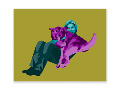 Woman and Dog design dog graphic design illustration illustrator vector art