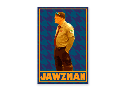 Jawzman Sticker blue complementary design distinguished gentlemans ride graphic design illustrator orange photoshop sticker