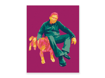 Man and Dog design dog graphic design illustration illustrator vector art