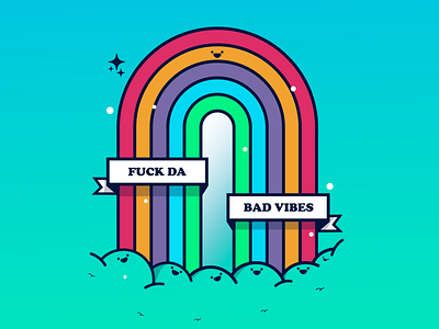 FUCK DA BAD VIBES branding character character desig design graphic design illustration vector