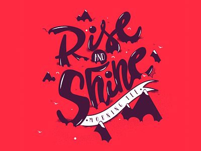 Rise and Shine branding character desig design graphic design illustration type typography vector