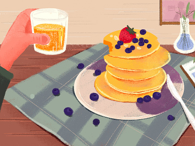 Breakfast on weekdays breakfast design illustration weekdays