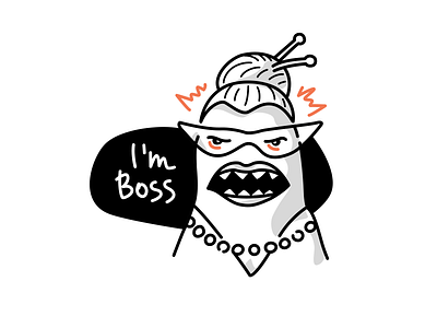 I'm Boss (woman) drawing illustration
