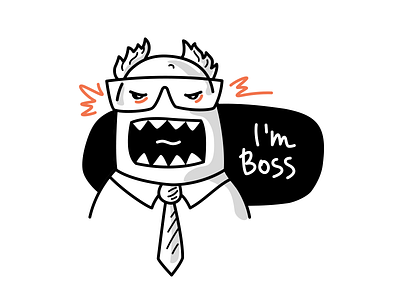 I'm Boss (man) drawing illustration