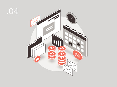 Accounting center. Illustration 04 illustration isometry vector