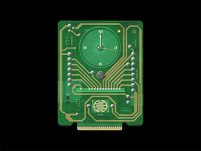 Integrated circuit board graphic design illustrator