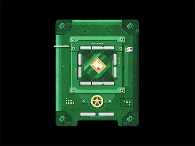 Chip-safe graphic design icon illustration