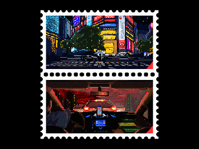 Pixel Art illustrator pixel taxi