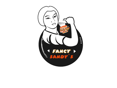 logo burger fancy sandys animation branding character graphic design illustration logo ui vector