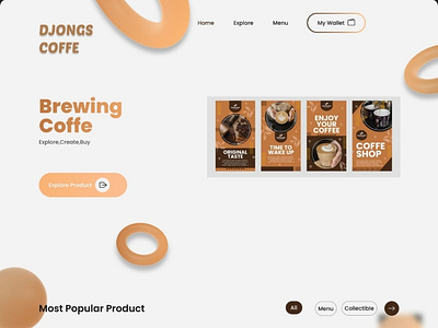 ui product coffe versi dekstop