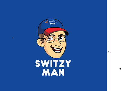 switzy man logo branding character design graphic design illustration logo logomark vector