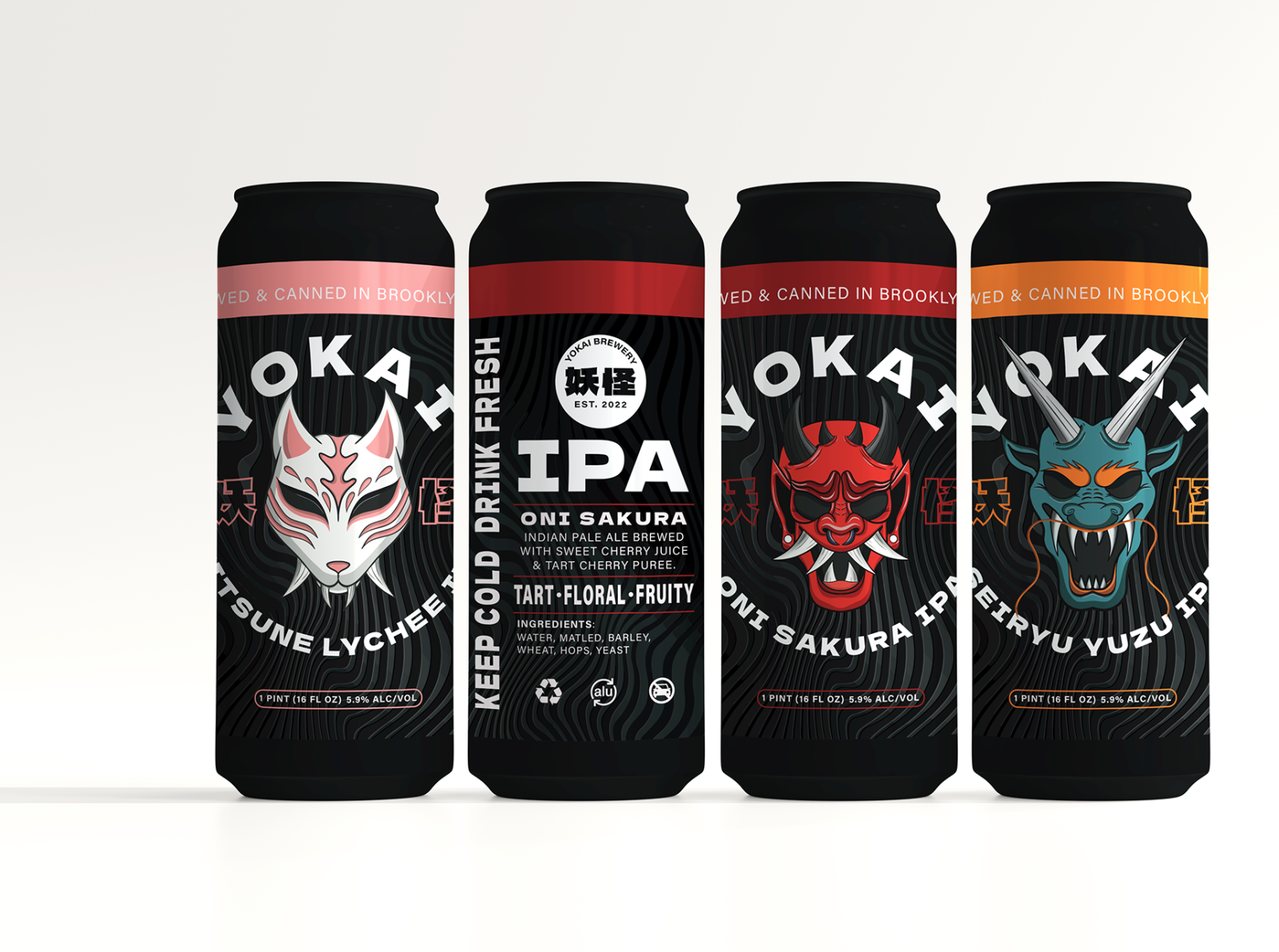 YOKAI BEER LABEL by erica on Dribbble