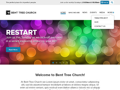 Bent Tree Church church design round1 wordpress